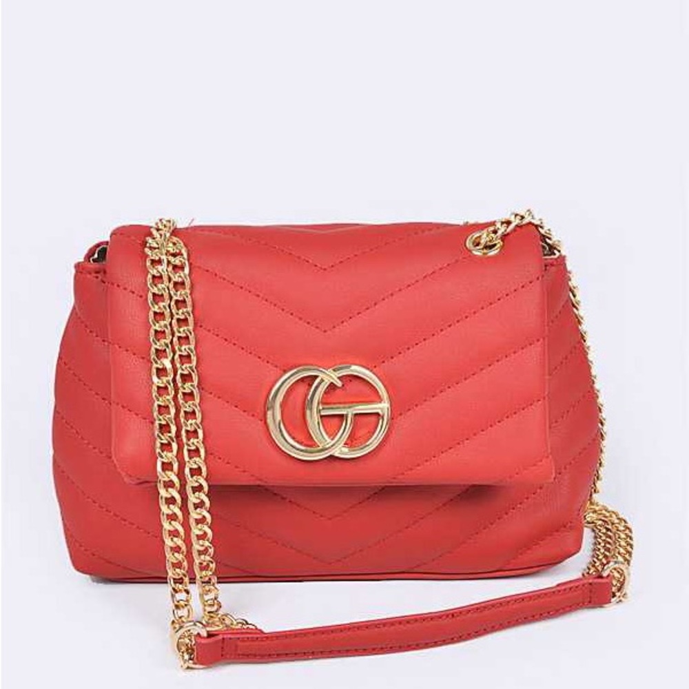 Gold Logo Quilted Convertible Crossbody Fanny Pack